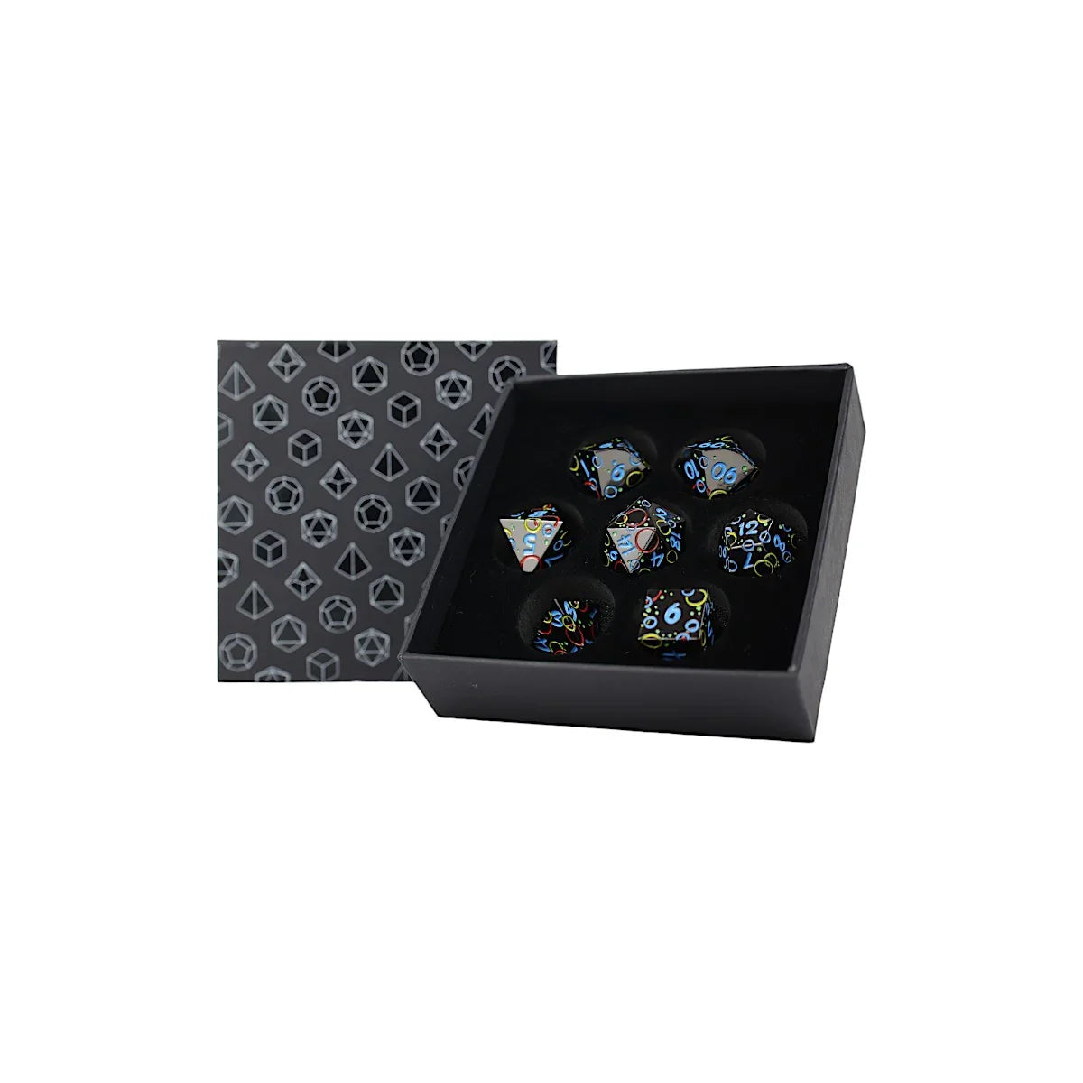 LPG Dice RPG Set Inscripted Bubbles Neon
