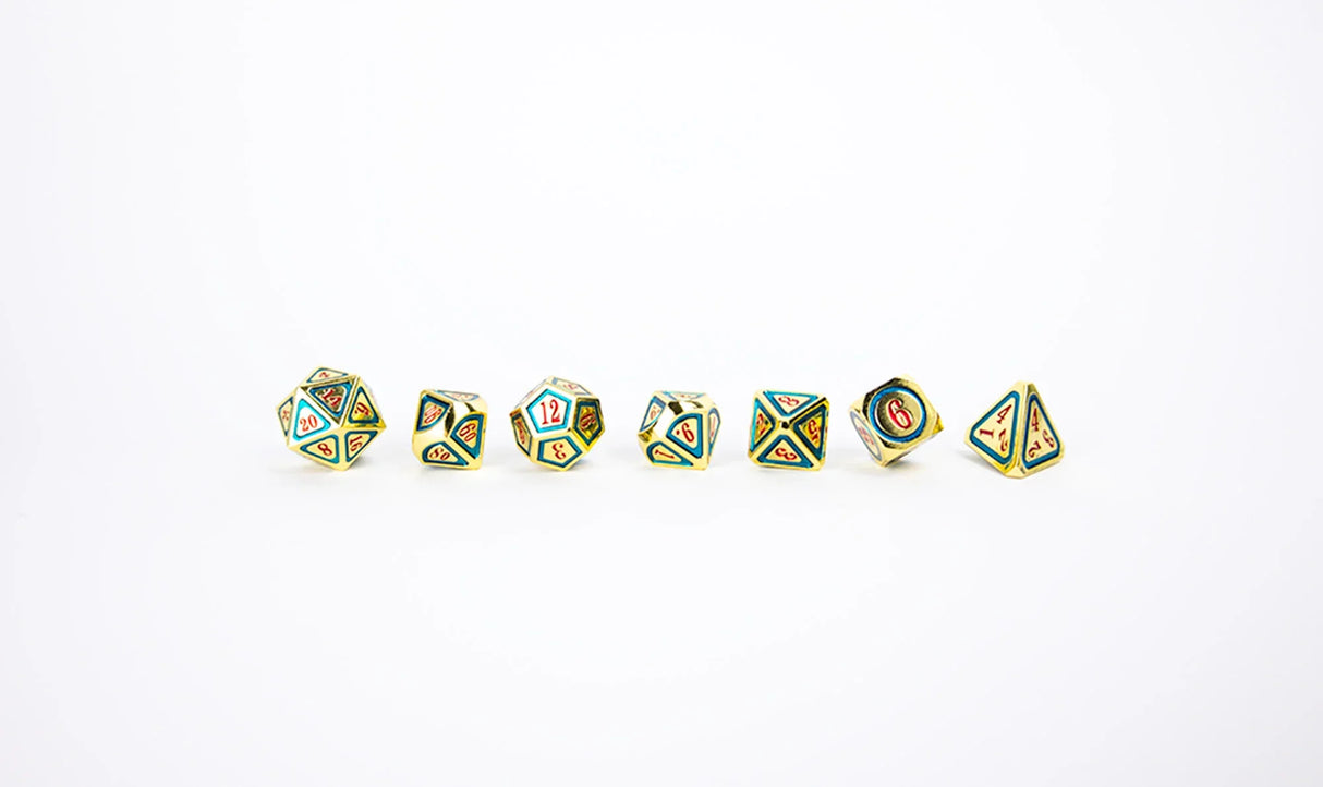 LPG Dice RPG Set Concentric Red/Green/Gold