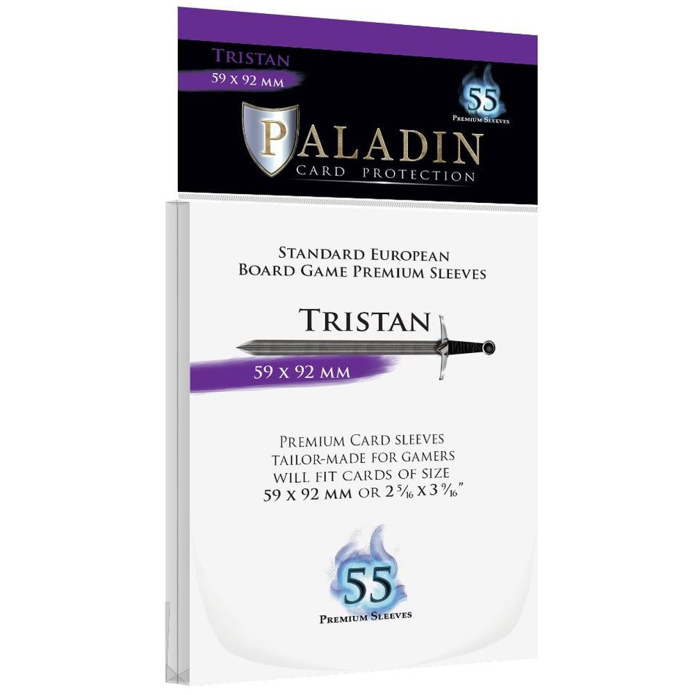 Paladin Clear Sleeves - Tristan (59mm X 92mm) (55 Sleeves Per Pack)