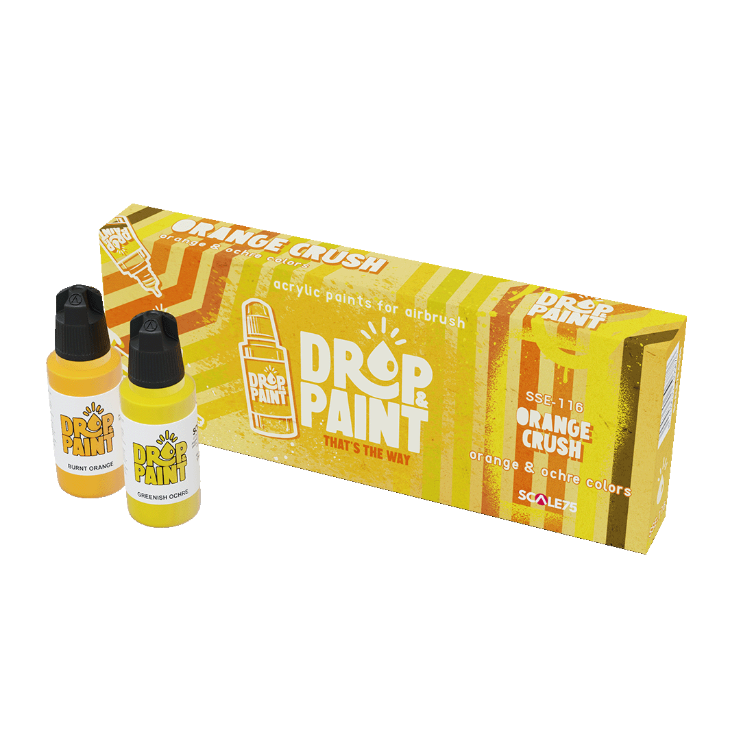 Scale 75 - Drop and Paints - Orange Crush Paint Set