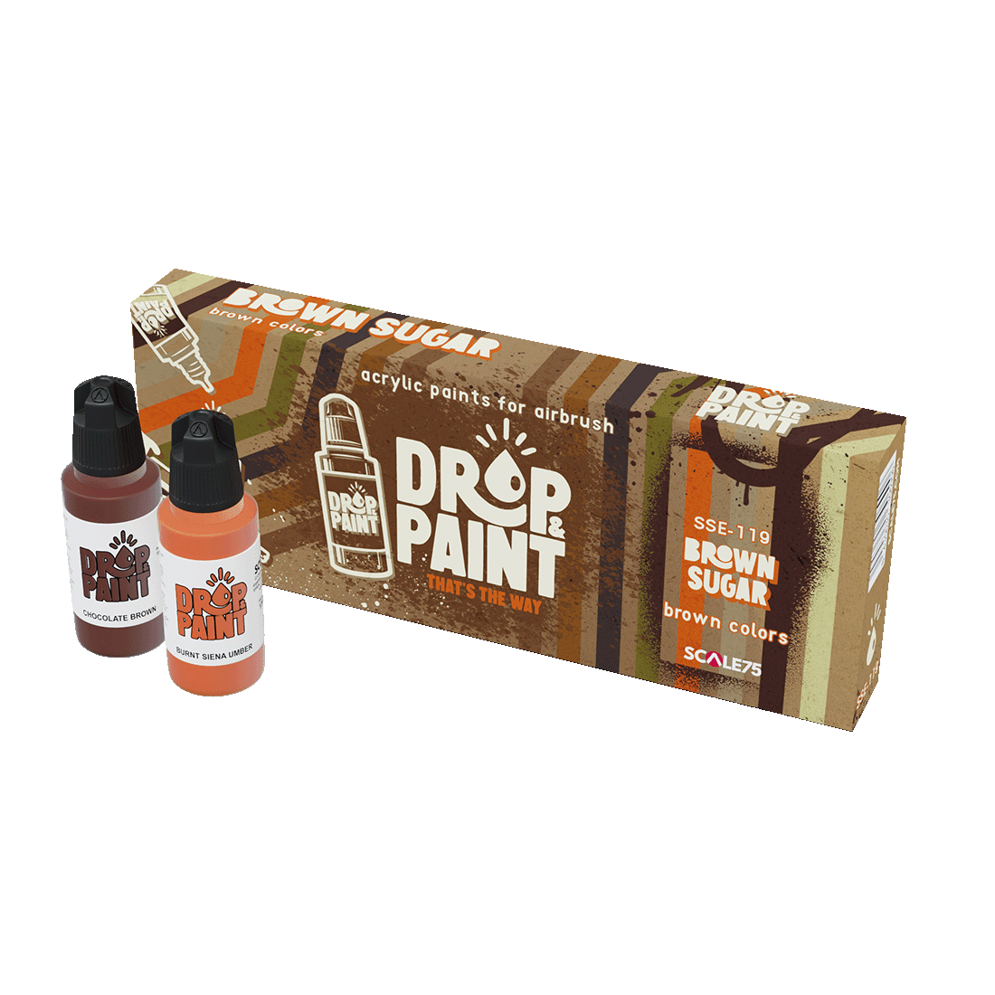 Scale 75 - Drop and Paints - Sugar Brown Paint Set