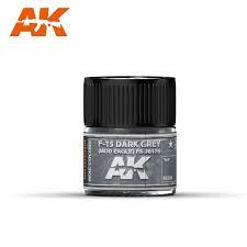 AK Interactive Real Colors - Acrylic Lacquer Paint 10ml bottle - F-15 DARK GREY (MOD EAGLE) FS 36176
