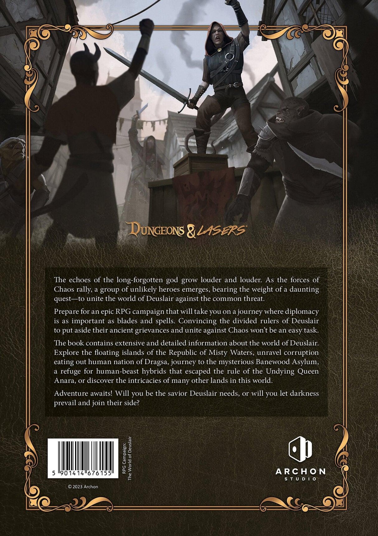 Dungeons & Lasers: The World Of Deuslair: Rpg Campaign (Hardcover)