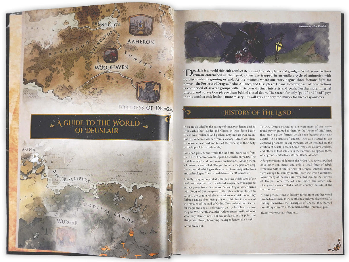 Dungeons & Lasers: The World Of Deuslair: Rpg Campaign (Hardcover)