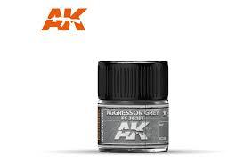 AK Interactive Real Colors - Acrylic Lacquer Paint 10ml bottle - AGGRESSOR GREY FS 36251