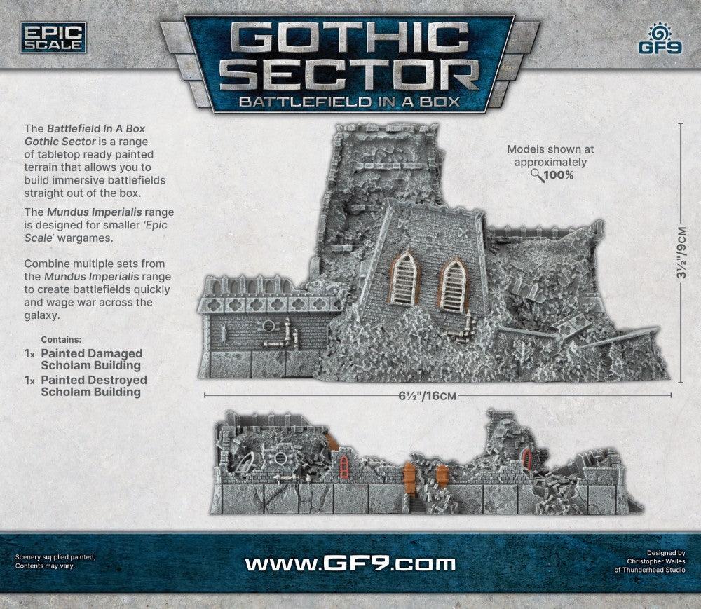 Battlefield in a Box: Gothic Sector – Mundus Imperialis: Scholam (Damaged & Destroyed)