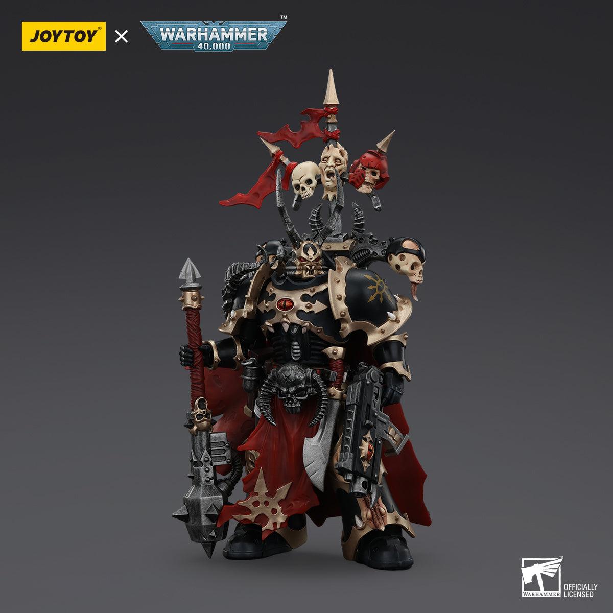 Warhammer Collectibles: 1/18 Scale Chaos Space Marines Black Legion Chosen Champion with bolter