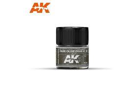 AK Interactive Real Colors - Acrylic Lacquer Paint 10ml bottle - DARK OLIVE DRAB 41