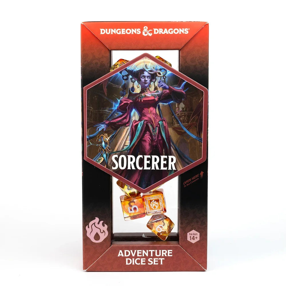 Sirius Dice - D&D Adventure Dice - Sorcerer - Orange
