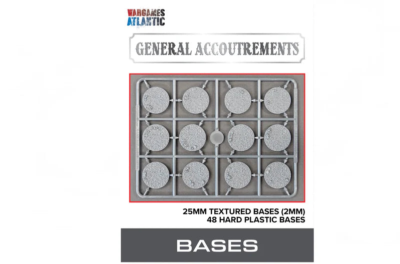 Wargames Atlantic: General Accoutrements - 25MM Texture Bases (2MM)