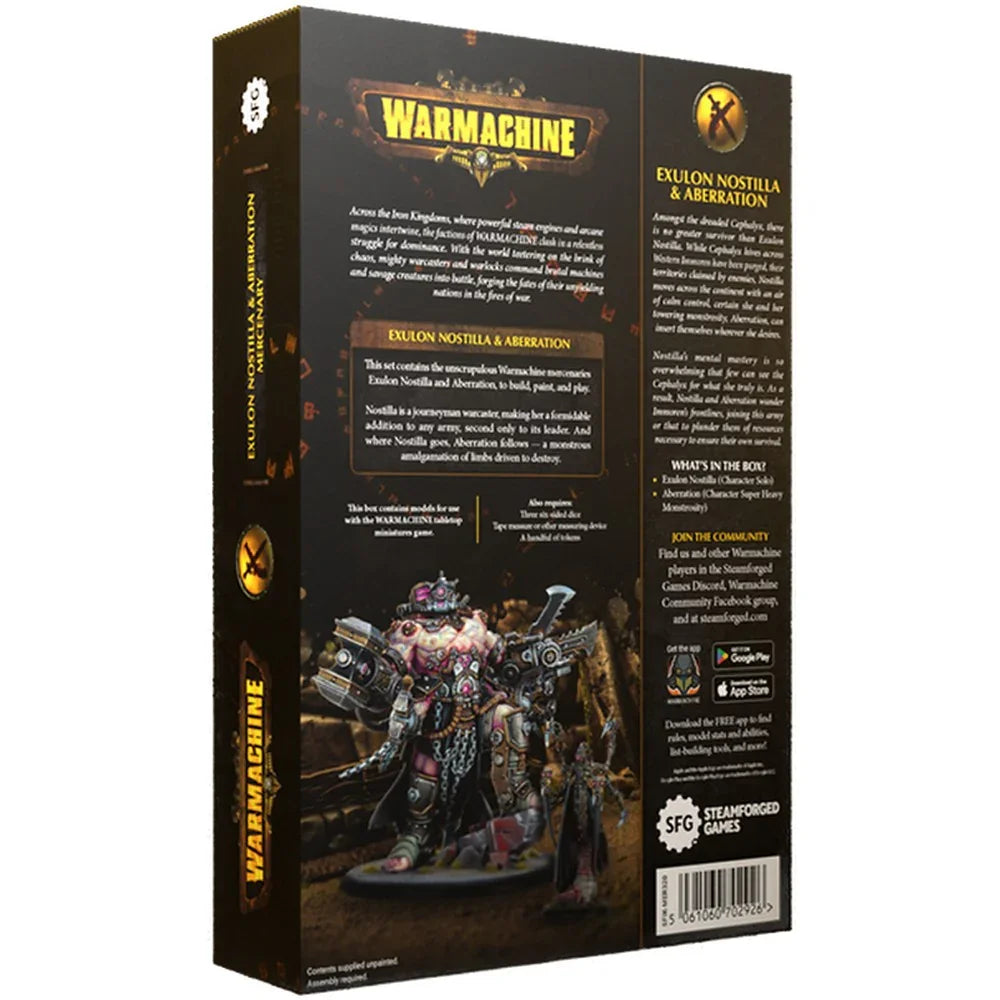 Warmachine: Mercenary: Exulon Nostilla and Aberration