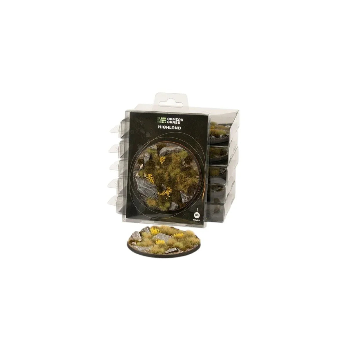 Gamers Grass - Battle Ready Bases - Highland - Round 90mm (x1)