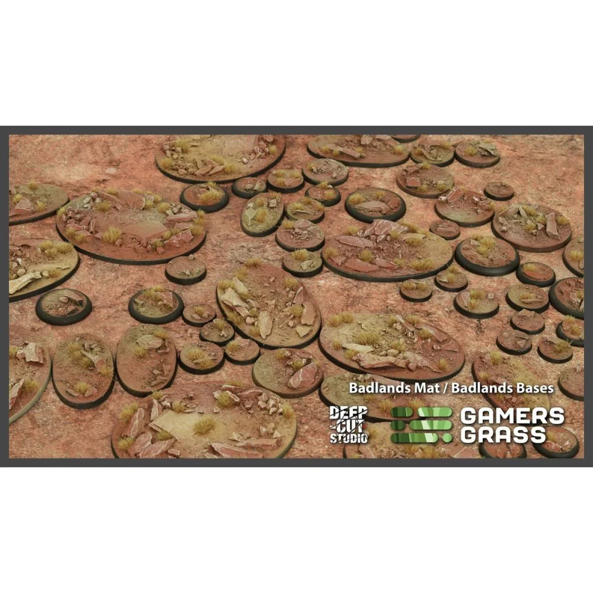 Gamers Grass - Battle Ready Bases - Badlands - Round 40mm (x5)