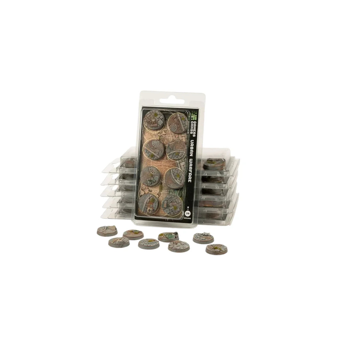 Gamers Grass - Battle Ready Bases - Urban Warfare - Round 28mm (x8)