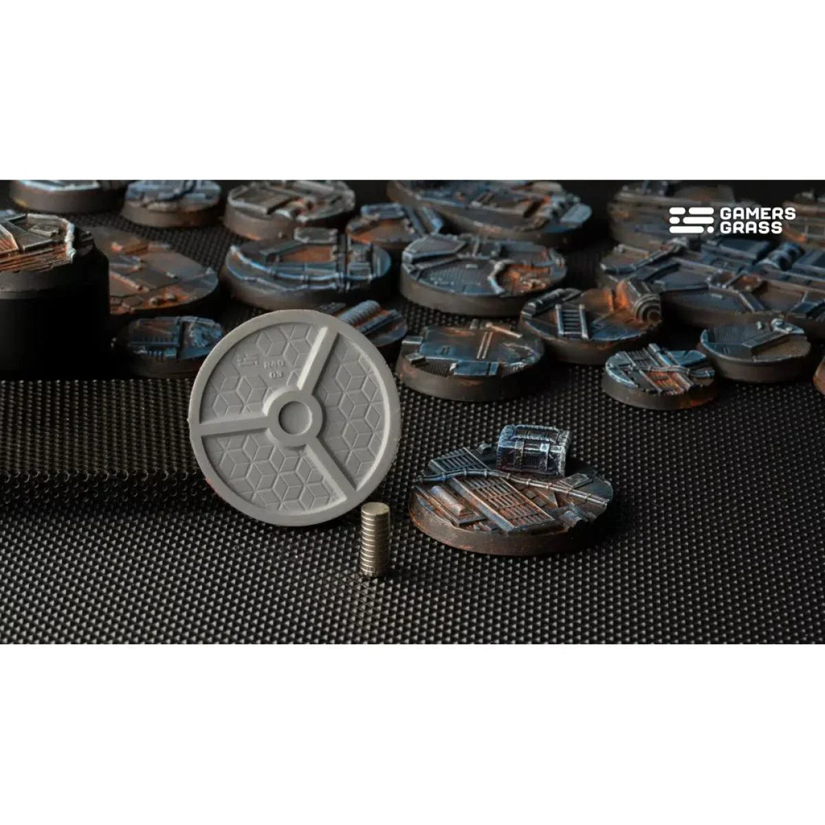 Gamers Grass - Battle Ready Bases - Spaceship Corridor - Round 40mm (x5)