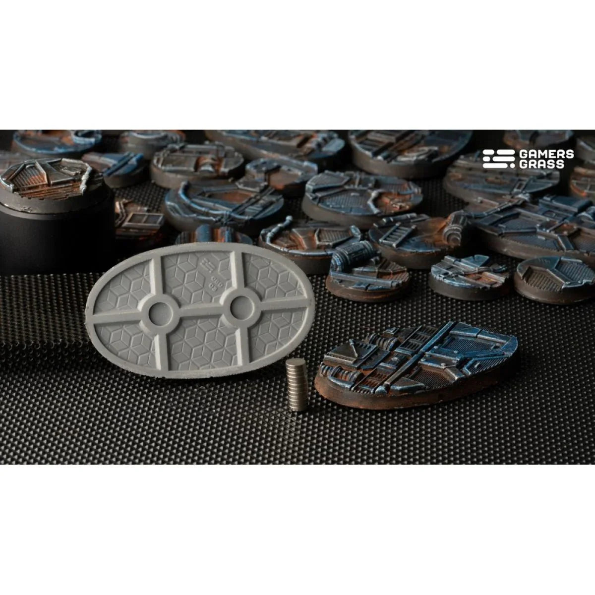 Gamers Grass - Battle Ready Bases - Spaceship Corridor - Oval 60mm (x4)