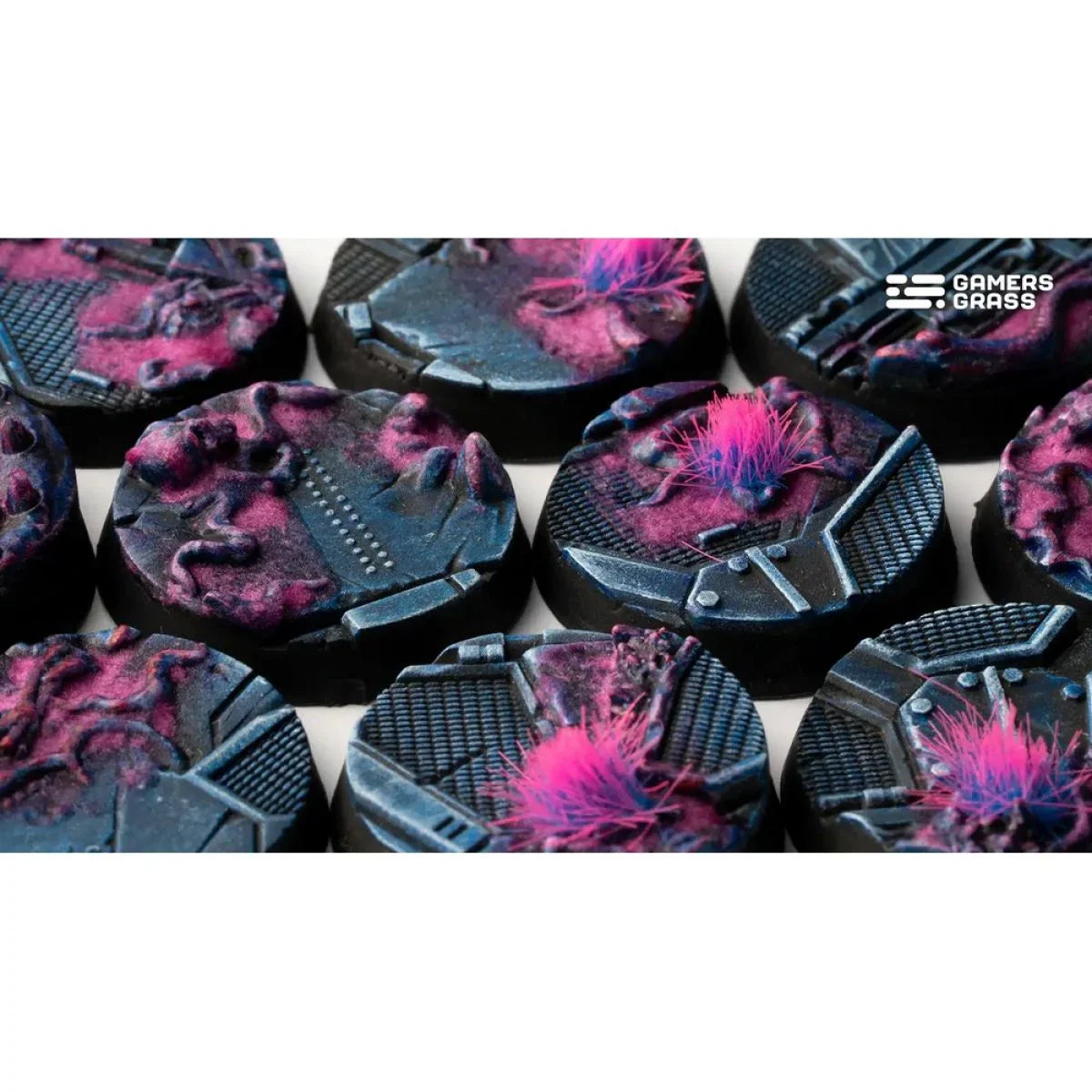 Gamers Grass - Battle Ready Bases - Alien Infestation - Round 25mm (x10)
