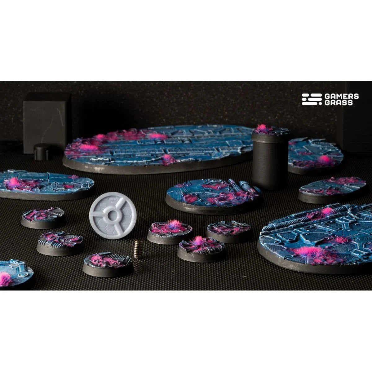 Gamers Grass - Battle Ready Bases - Alien Infestation - Round 28mm (x8)