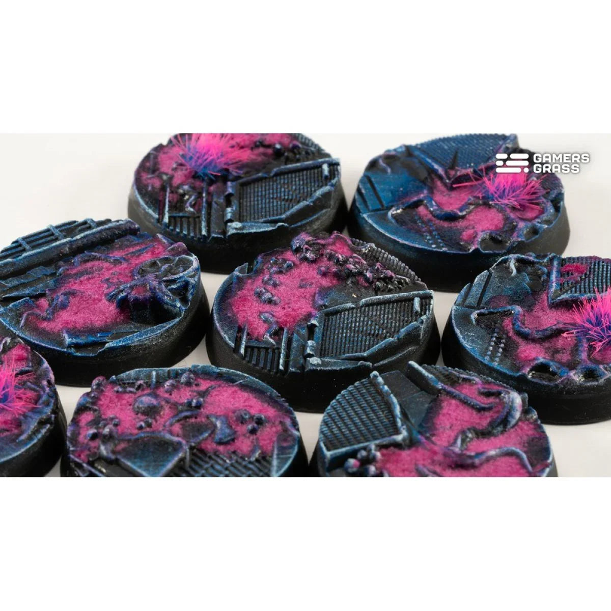 Gamers Grass - Battle Ready Bases - Alien Infestation - Round 28mm (x8)