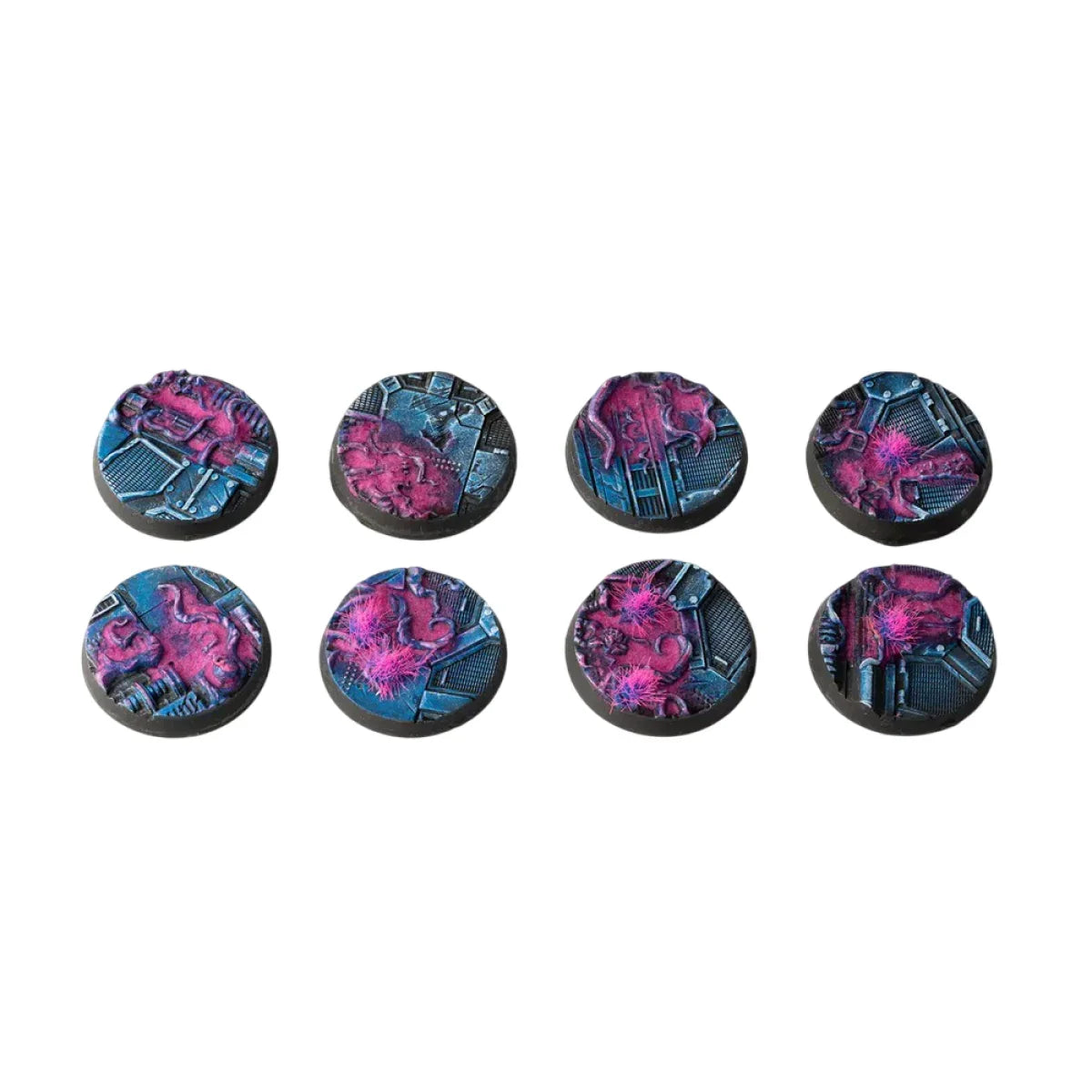 Gamers Grass - Battle Ready Bases - Alien Infestation - Round 32mm (x8)