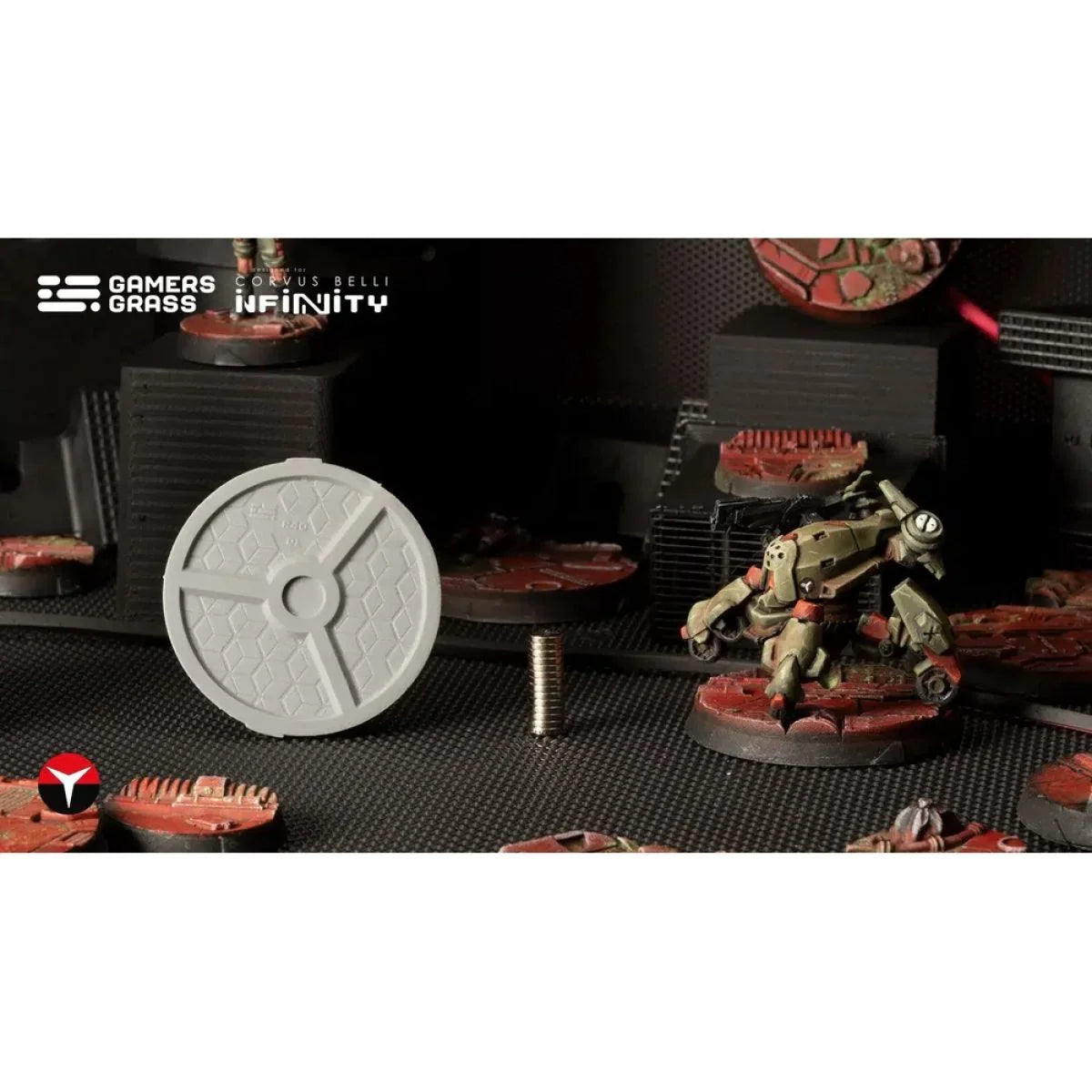 Gamers Grass - Battle Ready Bases - Nomad Crew Deck - Round 40mm (4x)