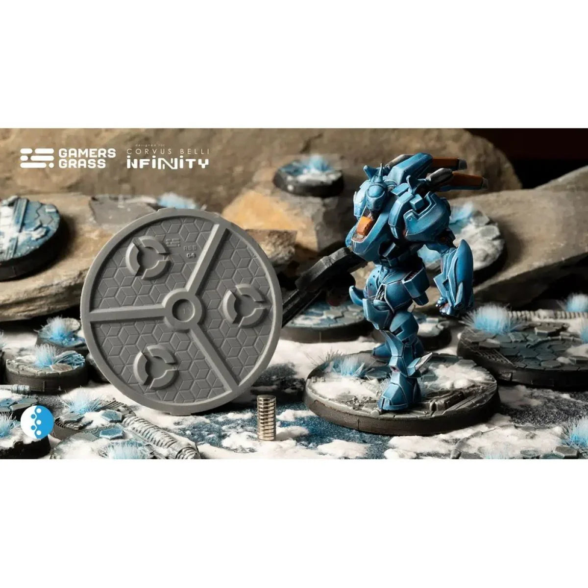 Gamers Grass - Battle Ready Bases - Svalarheima’s Outpost - Round 55mm (2x)