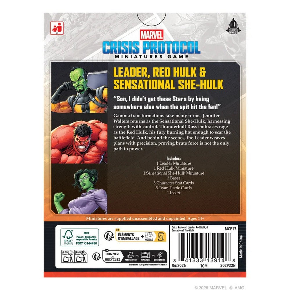 Marvel: Crisis Protocol – Leader, Red Hulk & Sensational She-Hulk - Pre-Order