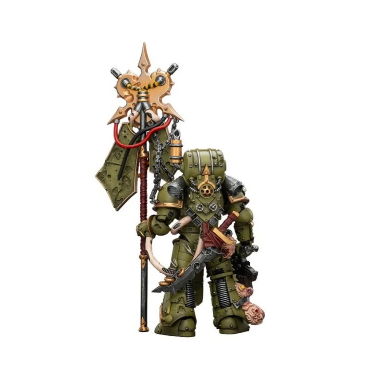 Warhammer Collectibles: 1/18 Scale Death GuardPlague Marine Icon bearer - Pre-Order