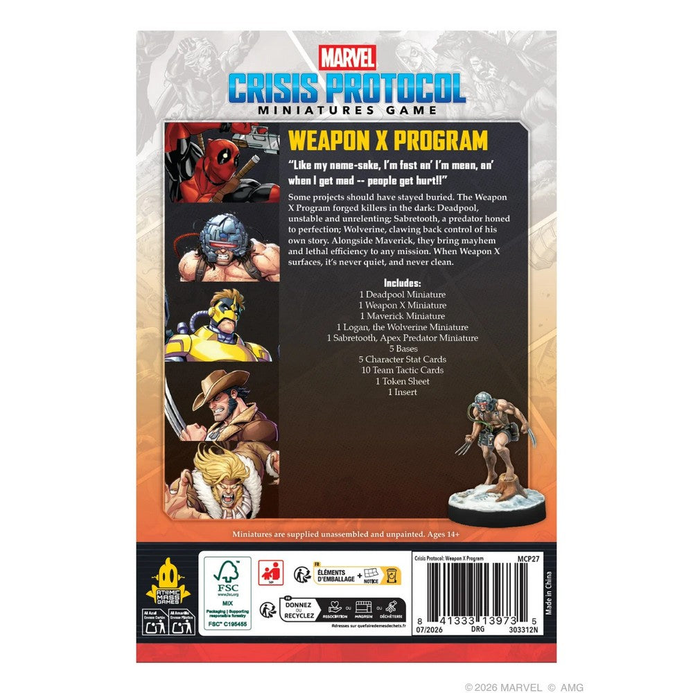 Marvel: Crisis Protocol – Weapon X Affiliation Pack - Pre-Order