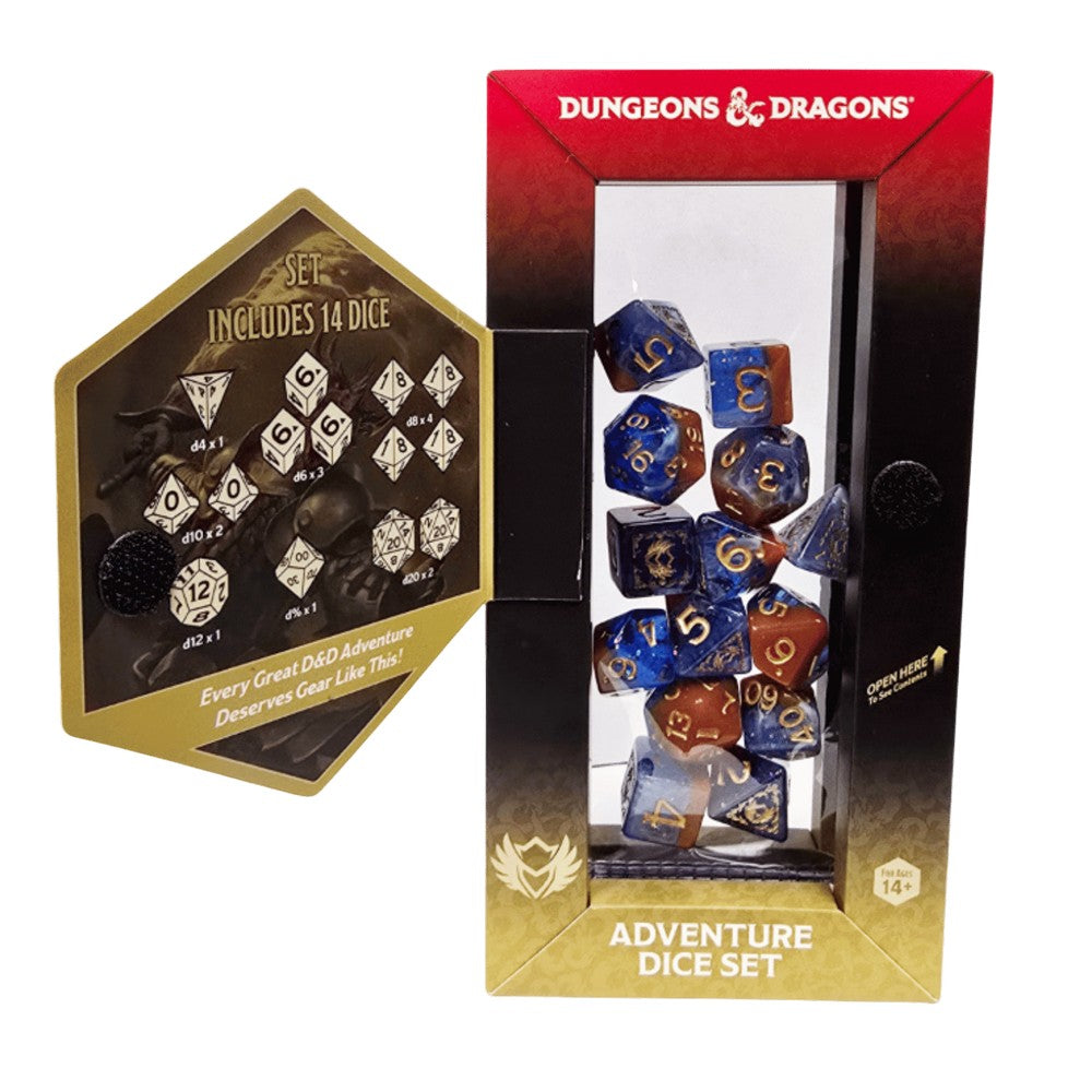 Sirius Dice - D&D Adventure Dice - Paladin - Orange; Blue