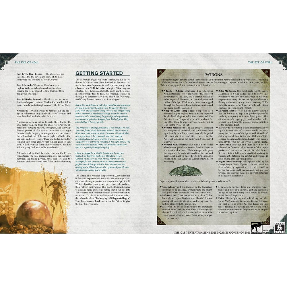 WH40K Imperium Maledictum Voll Adventures