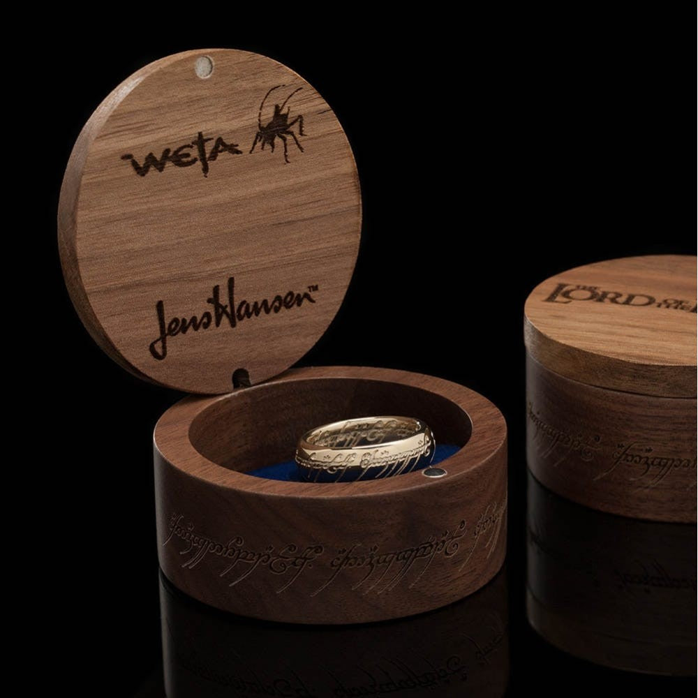 WETA - The Lord of the Rings Trilogy - The One Ring (with runes) - 10K Solid Gold Size 10