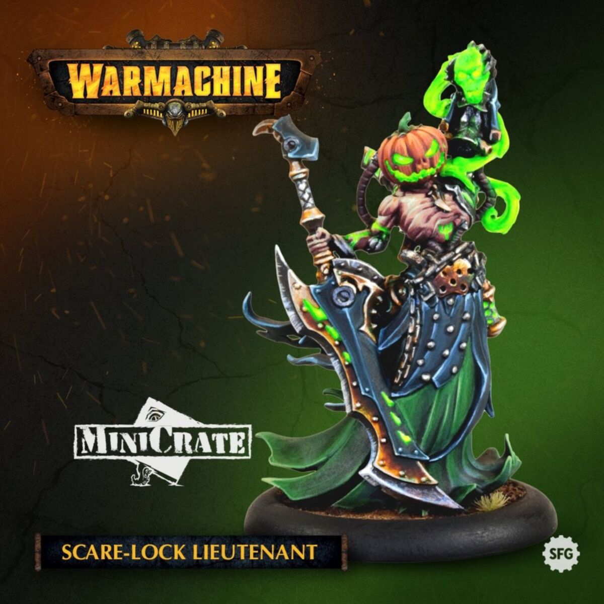 Warmachine Direct Cryx Necrofactorium Scare-Lock Lieutenant - Pre-Order