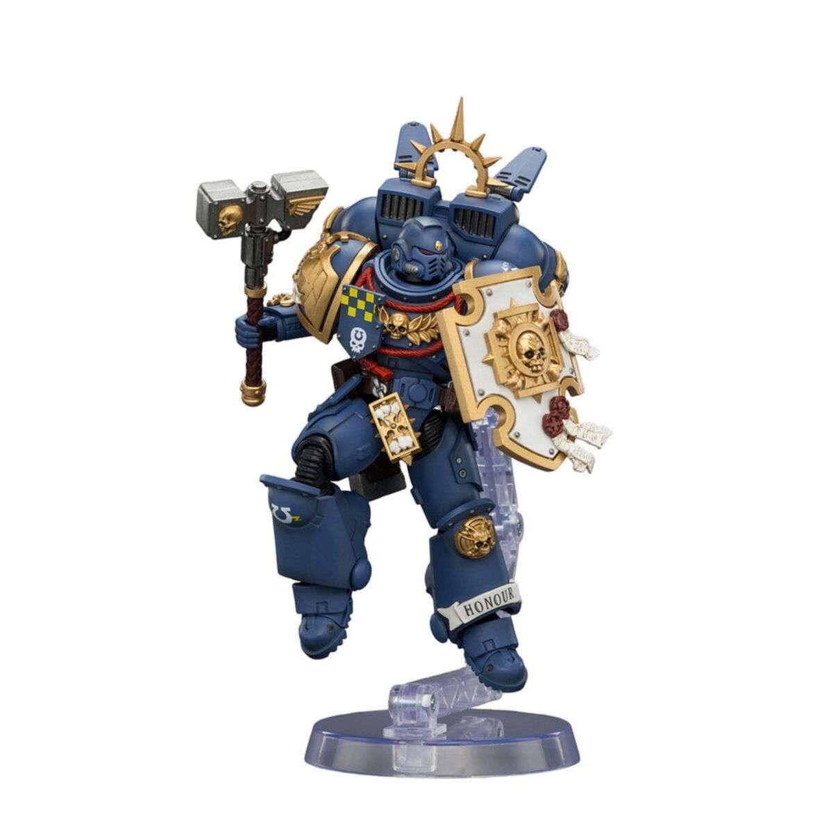 Warhammer Collectibles: 1/18 Scale Ultramarines Captain with Jump Pack and Relic Shield - Pre-Order