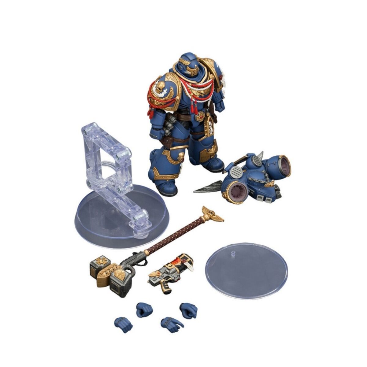Warhammer Collectibles: 1/18 Scale Game Edition Ultramarines Assault Intercessor with Jump Pack - Pre-Order