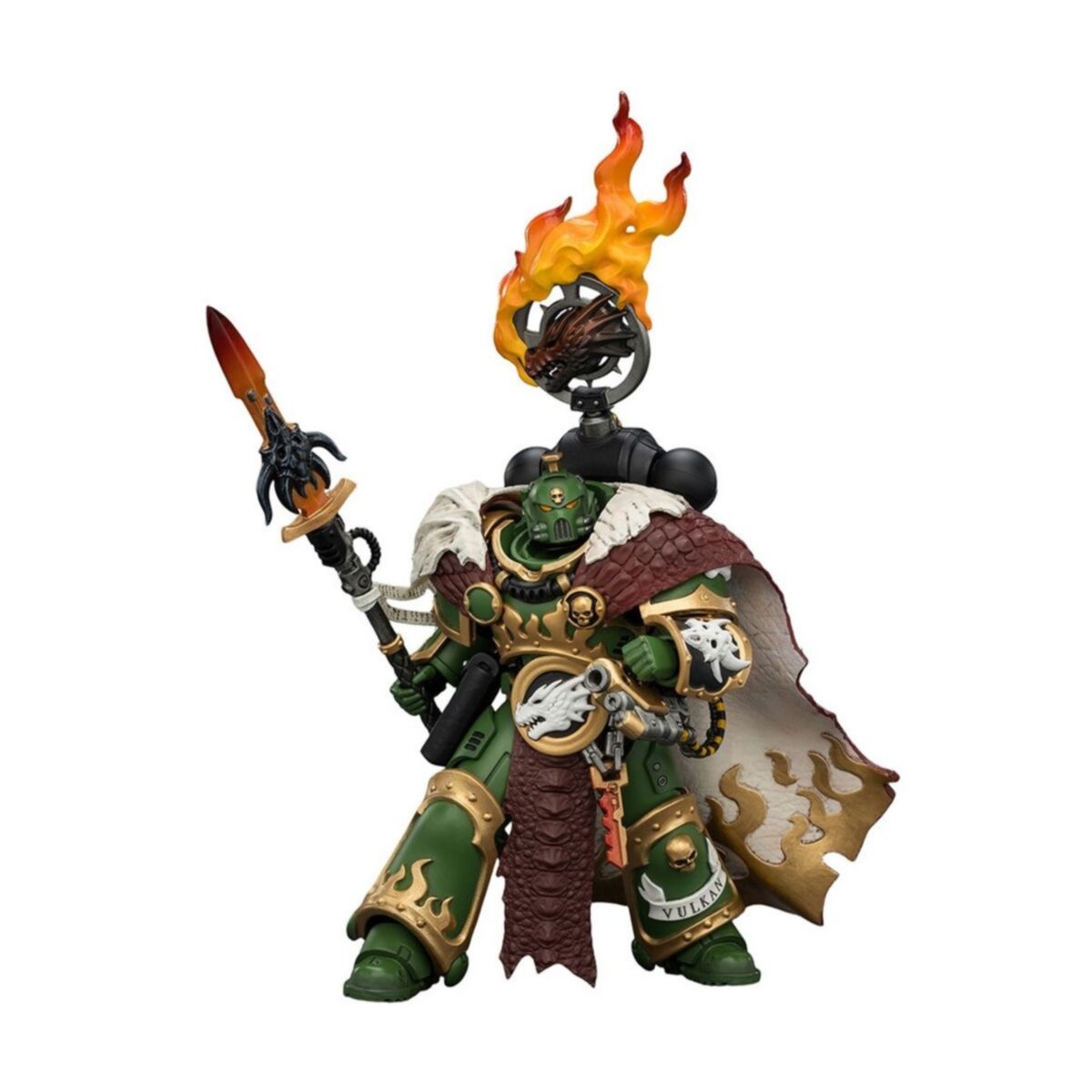Warhammer Collectibles: 1/18 Scale Salamanders Vulkan He'stan the Forgefather with the SpearVulkan - Pre-Order