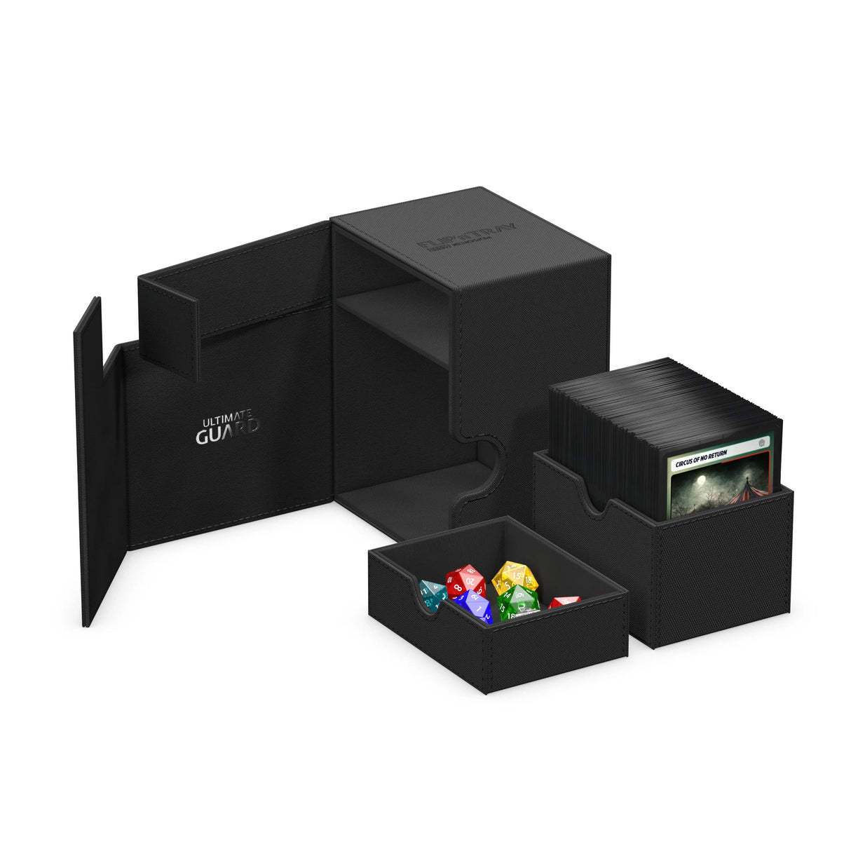 Ultimate Guard: Deck Box – XenoSkin Flip'n'Tray 133+ – Black