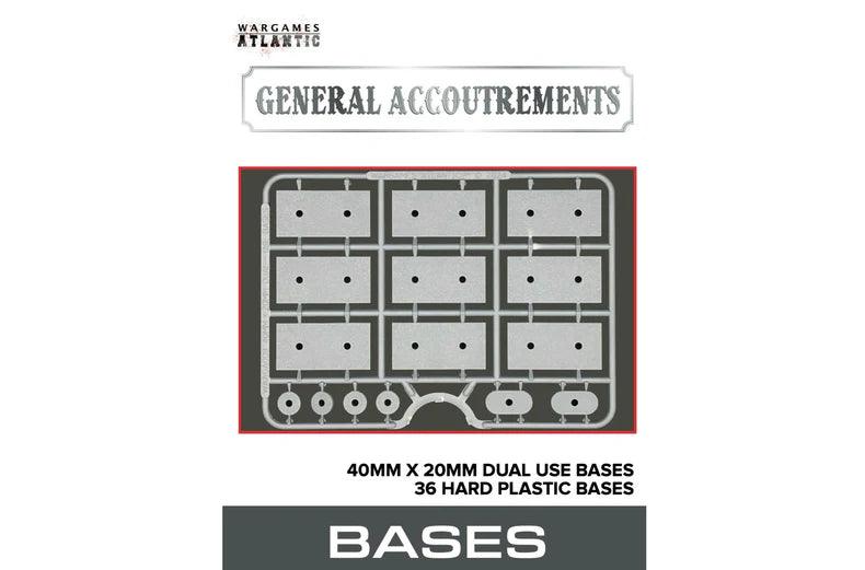 Wargames Atlantic: General Accoutrements - 40mm x 20mm Dual Use Bases
