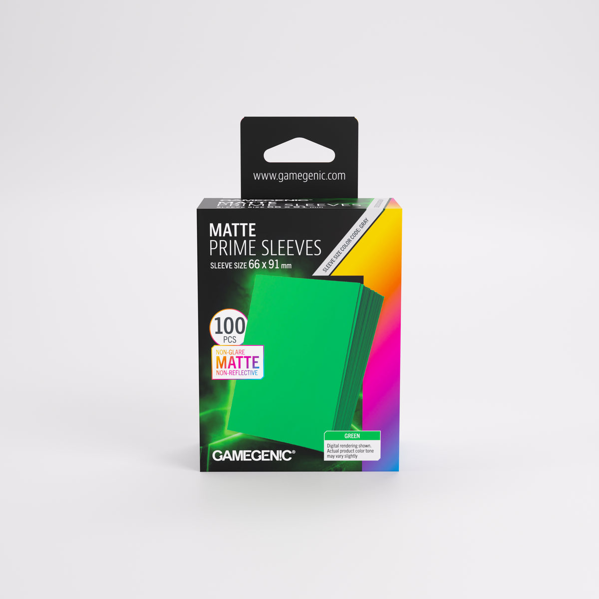Gamegenic Matte Prime Card Sleeves Green (66mm x 91mm) (100 Sleeves Per Pack)