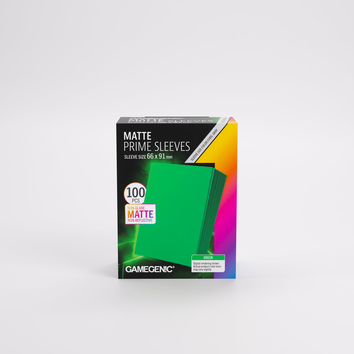 Gamegenic Matte Prime Card Sleeves Green (66mm x 91mm) (100 Sleeves Per Pack)