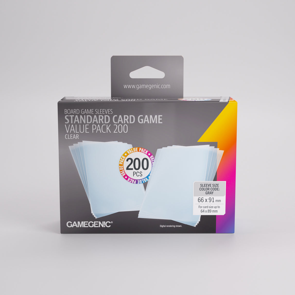 Gamegenic Prime Sleeves - Standard Card Game-Size Value Pack 200 (66mm x 91mm)