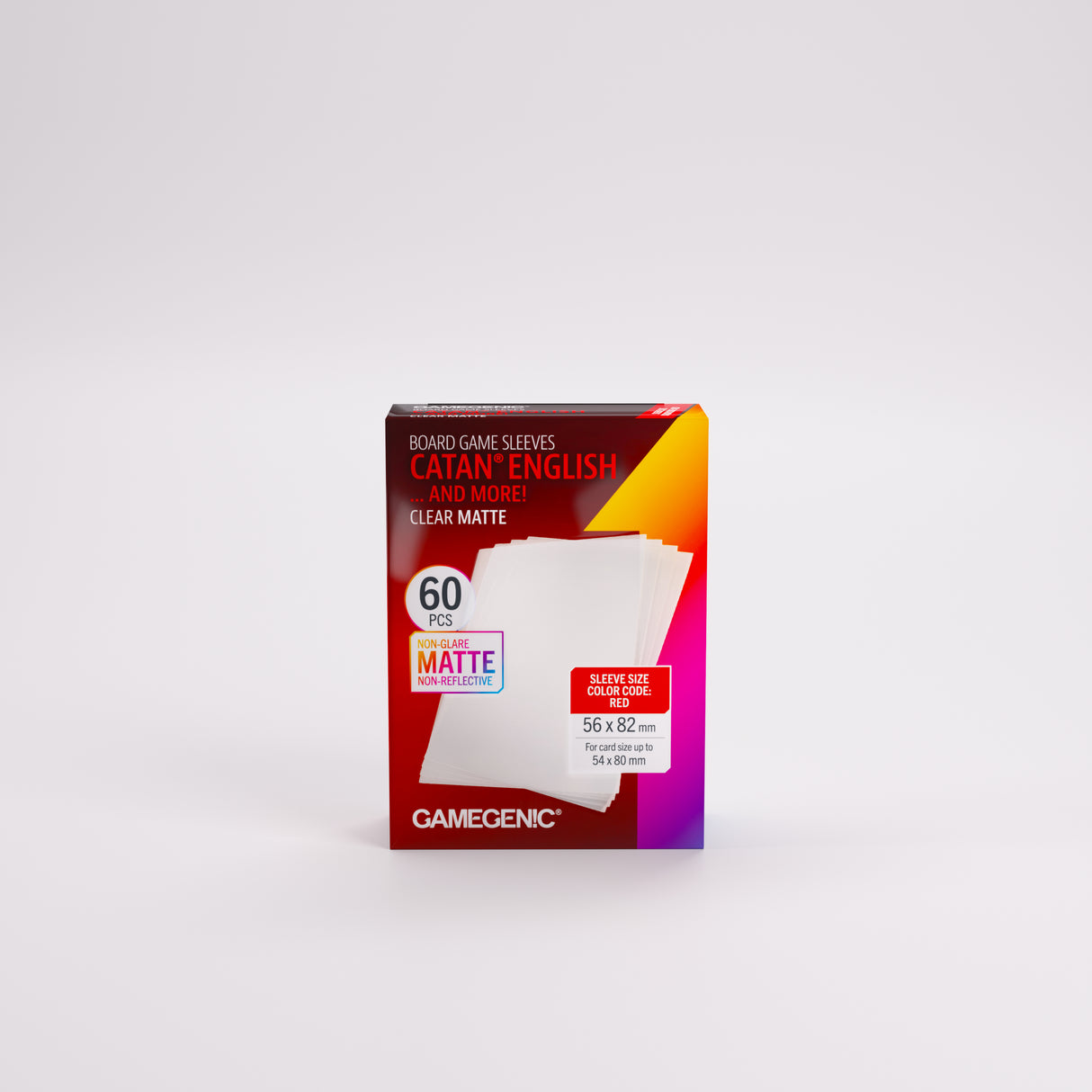 Gamegenic Board Game Card Sleeves - CATAN English Clear Matte (56mm x 82mm) (60 Sleeves Per Pack)
