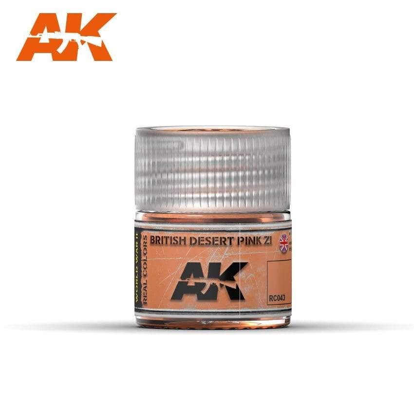 AK Interactive Real Colors - Acrylic Lacquer Paint 10ml bottle - Bristish Desert Pink ZI