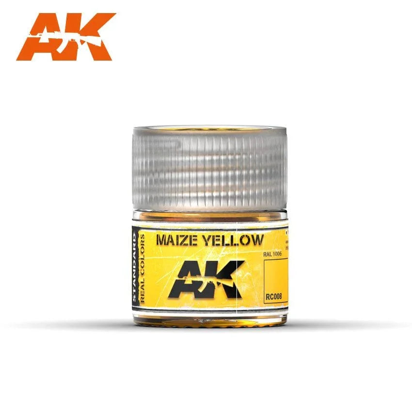 AK Interactive Real Colors - Acrylic Lacquer Paint 10ml bottle - Maize Yellow