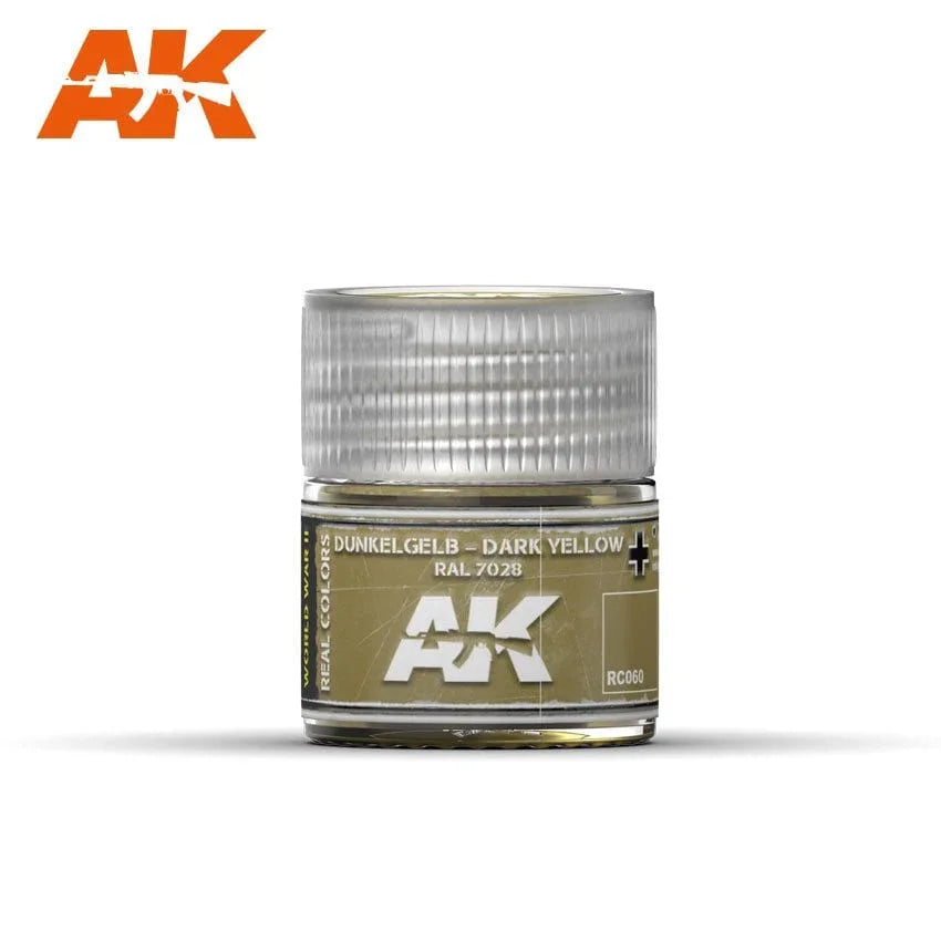 AK Interactive Real Colors - Acrylic Lacquer Paint 10ml bottle - Dunkelgelb, Dark Yellow