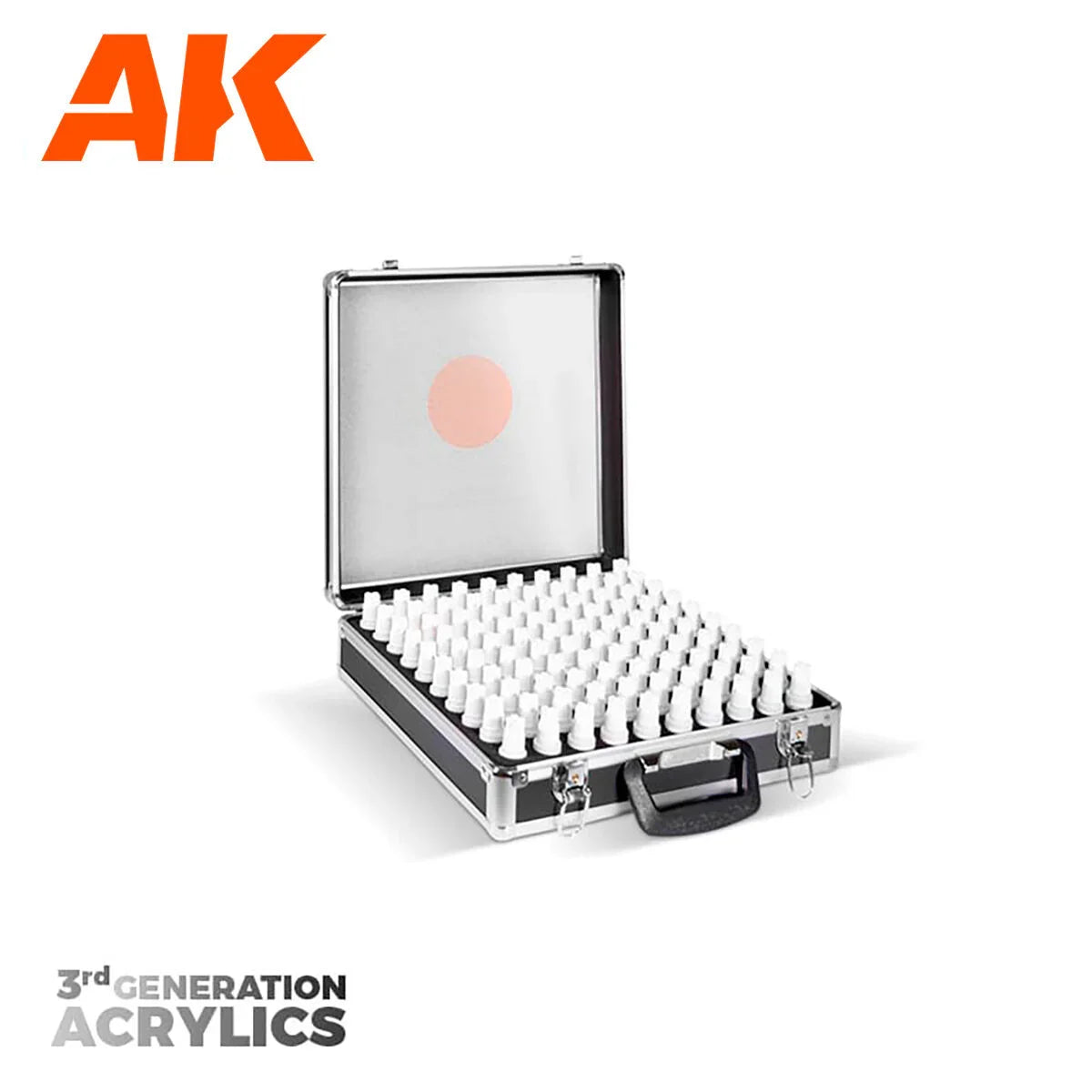 AK Interactive Briefcase 100 Colors Acrylic Paint Set 3rd Generation
