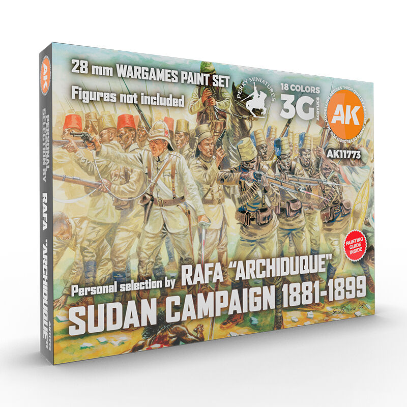 AK Interactive Signature Set: Sudan Campaign 1881-1899 - Rafa "Archiduque" Acrylic Paint Set 3rd Gen