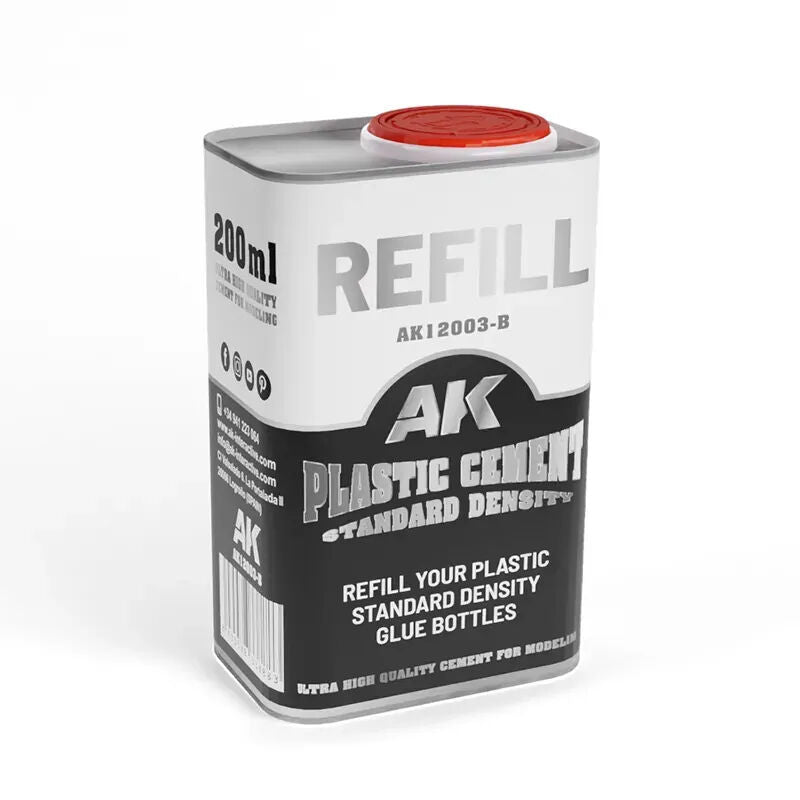 AK Interactive Plastic Cement 200ml Refill (Standard Density)