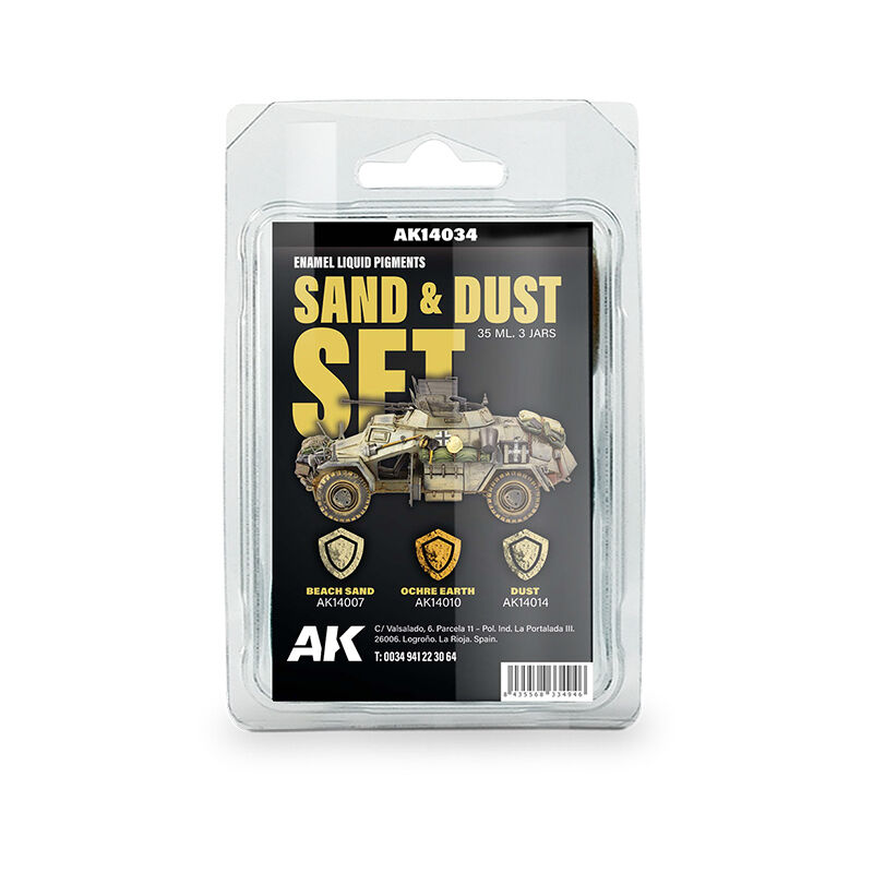 AK Interactive - Liquid Pigment: Sand & Dust Set