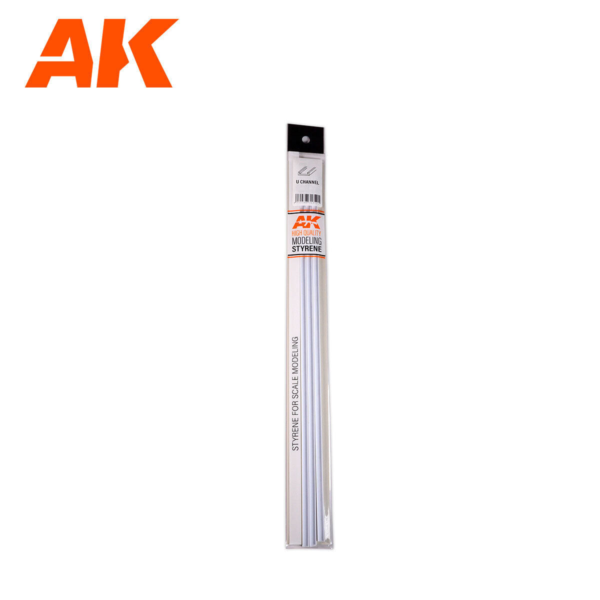 AK Interactive Styrene U Channel 3.0 width x 350mm (pack of 4)